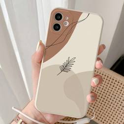 Shein Floral Soft Phone Case With Strap, Shockproof Protective Cover Suitable For Apple Iphones
