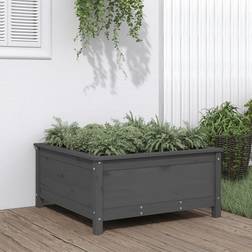 vidaXL Jardinière Bac À Fleurs Pot de Plantes 82.5x82.5x39 cm Bois Massif de Pin