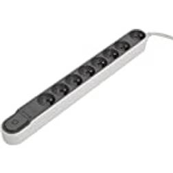 Chacon Bloc multiprise parafoudre avec interrupteur 8 prises 16A 1,5m gris