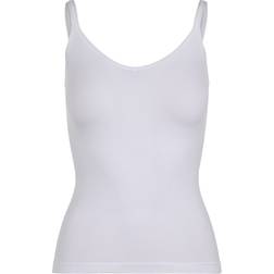 Pieces Plain Shape Top - White