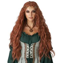 California Costumes Renaissance Maiden Wig Red