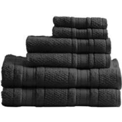 Madison Park Essentials Essentials 6-piece Remy Super Soft Quick Dry Bath Towel Black (132.1x68.6cm)