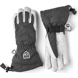 Hestra Women's Heli Ski 5-Finger Gloves - Grey/Off White