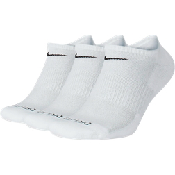 Nike Everyday Plus Cushion Training No-Show Socks 3-pack - White/Black