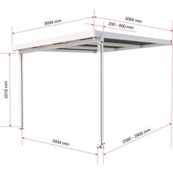 Gutta Weiß Premium Terrassendach 309,4 PC 0784104073