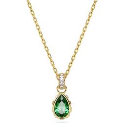 Swarovski Stilla Pear Cut Pendant - Gold/Green/Transparent