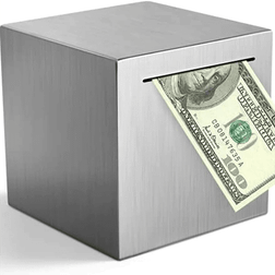 Shein Piggy Bank For Children Stainless Steel Savings Bank To Help Budget And Save