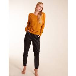 Blue Vanilla Ribbed V-Neck Jumper MUSTARD