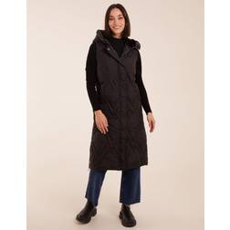 Blue Vanilla Diamond Detail Padded Gilet BLACK