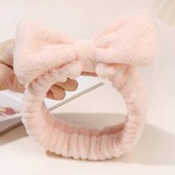 Shein Bow Decor Bath Headband Pink Accessories