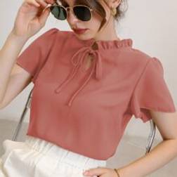 Shein Tie Neck Puff Sleeve Blouse