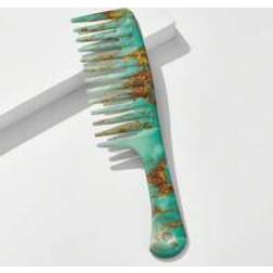 Shein Marble Pattern Wide Tooth Comb Hair Brush