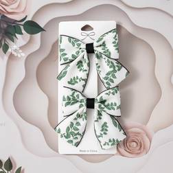 Shein 2pcs Fresh Floral Print Hair Clips Set
