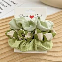 Shein 3pcs Checkered Print Scrunchie Hair Ties