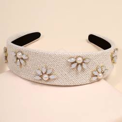 Shein Faux Pearl Decor Hair Hoop Headbands