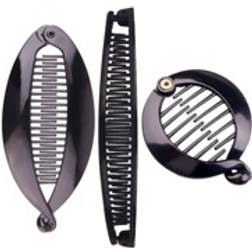 Shein 3pcs Women Solid Minimalist Banana Clip Daily Life