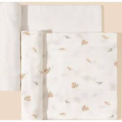 Shein 2pcs Baby Flower Print Swaddling Blanket