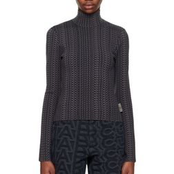 Marc Jacobs The Monogram Turtleneck Jumper - Black/Charcoal