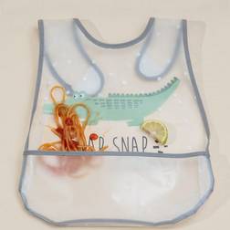 Shein 2pcs Baby Waterproof Bibs With Cartoon Crocodile Pattern
