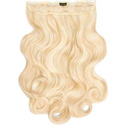 Lullabellz Thick 20" 1 Piece Curly Clip In Extensions 20 inch Highlighted Champagne