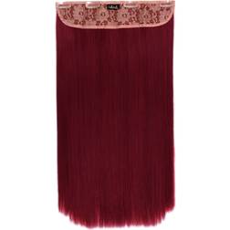 Lullabellz Thick Straight Clip In Hair Extensions 18 inch Burgundy