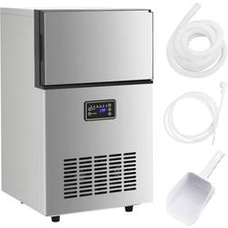 vidaXL IJsblokjesmachine 45 kg 24 u zilverkleurig