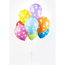 Globos Luftballons Punkte Mix Farben 30cm, 8St