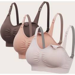 Shein Maternity 3pack Ruched Seamless Bra