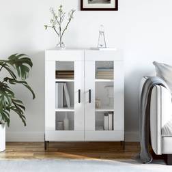 vidaXL 69,5 x 34 x 90 cm Konstrueret Træ Hvid Højglans Skænk