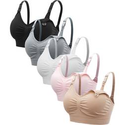 Shein Maternity 5pack Solid Ruched Nursing Bra