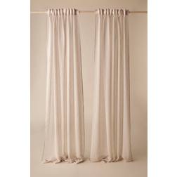 &Home Gardinlængde Med Multibånd Mila 2-pak Beige