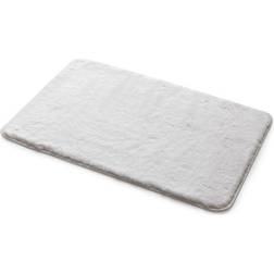 Hefe Tappeto Bagno Rettangolare Fuzzy In Poliestere Bianco 80 x 50 cm Bianco