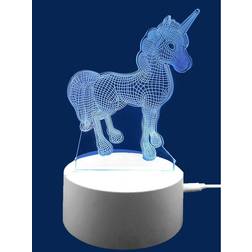 True Face Kids Xmas Gift 3D Illusion LED Lamps 7 Changing Colors Night Light
