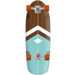 Hydroponic Rounded Complete Cruiser Skateboard Classic 3.0 Turquoise Brown/White/Teal