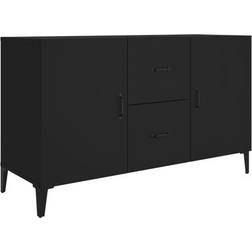 vidaXL Engineered Wood Black Skænk 100x60cm