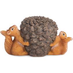 Lykketrold Lucky Mother Squirrel with Young Multicolour Dekorationsfigur 6cm