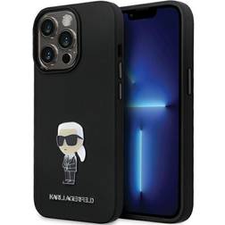 Karl Lagerfeld Silikone Ikonik Metal Pin for iPhone 13 Pro 13