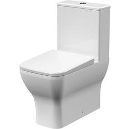 Nuie Ava Flush Rimless Pan, Cistern & Seat White