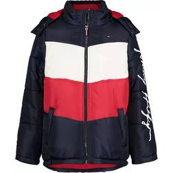 Tommy Hilfiger Boy's Chevron Colorblock Puffer Jacket - Navy Blazer (TBFFM05F-405)