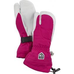 Hestra Women's Heli 3-Finger Gloves - Fuchsia/Offwhite