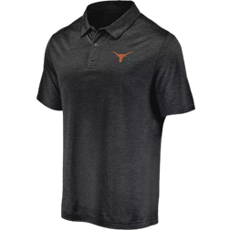 Fanatics Men's Black Texas Longhorns Primary Logo Striated Polo Shirt