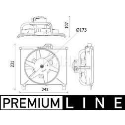 Mahle Fläkt, kylare ORIGINAL CFF 541 92mm