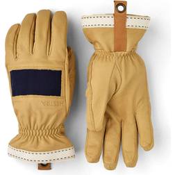 Hestra Njord 5 Finger Ski Gloves - Navy/Natural Brown