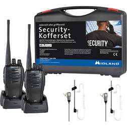 Midland g10 pro pmr 2er security-kofferset inkl. ma31lk pro security headsets