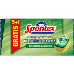 Spontex Recycled Fiber Cleaning Sponge 6 pcs