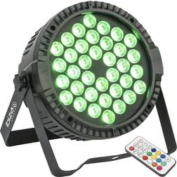 Ibiza Light THINPAR-36X1W-RGB Projecteur Par Extra Plat 36 LED RGB 1W Noir