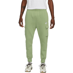 Nike Men's Sportswear Club Fleece Cargo Pants - Oil Green/White