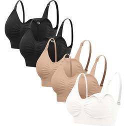 Shein Maternity 5pack Solid Ruched Nursing Bra