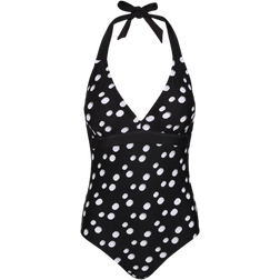 Regatta Women's Flavia Swimming Costume - Black White/Polka Print