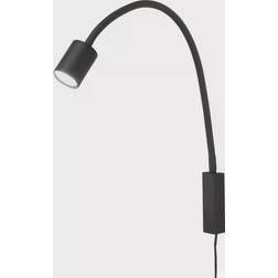 FISCHER & HONSEL A LED Justi Nero Sabbia Altezza 52 cm Metallo Applique